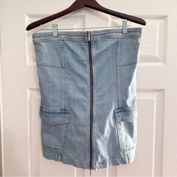 SIMKHAI Kota Strapless Denim Top Size 8 - Picture 4 of 8